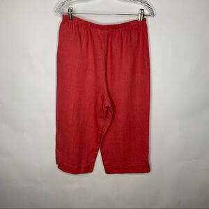 IVY Brand  Linen Cropped Pants Capri Sz Medium Naturecore